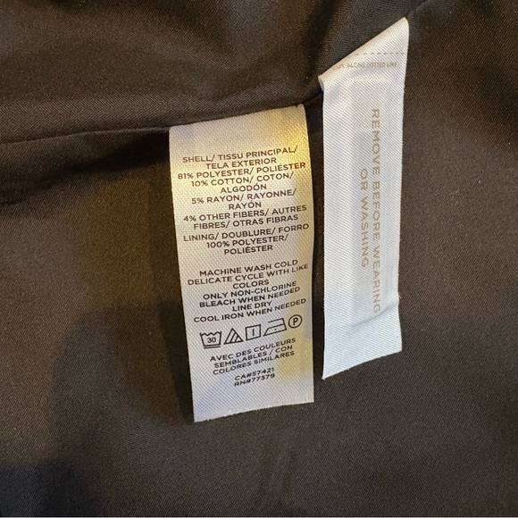 NWT, Ann Taylor Black Textured Fringe Trim Open Front Jacket, Sz M - Picture 15 of 15